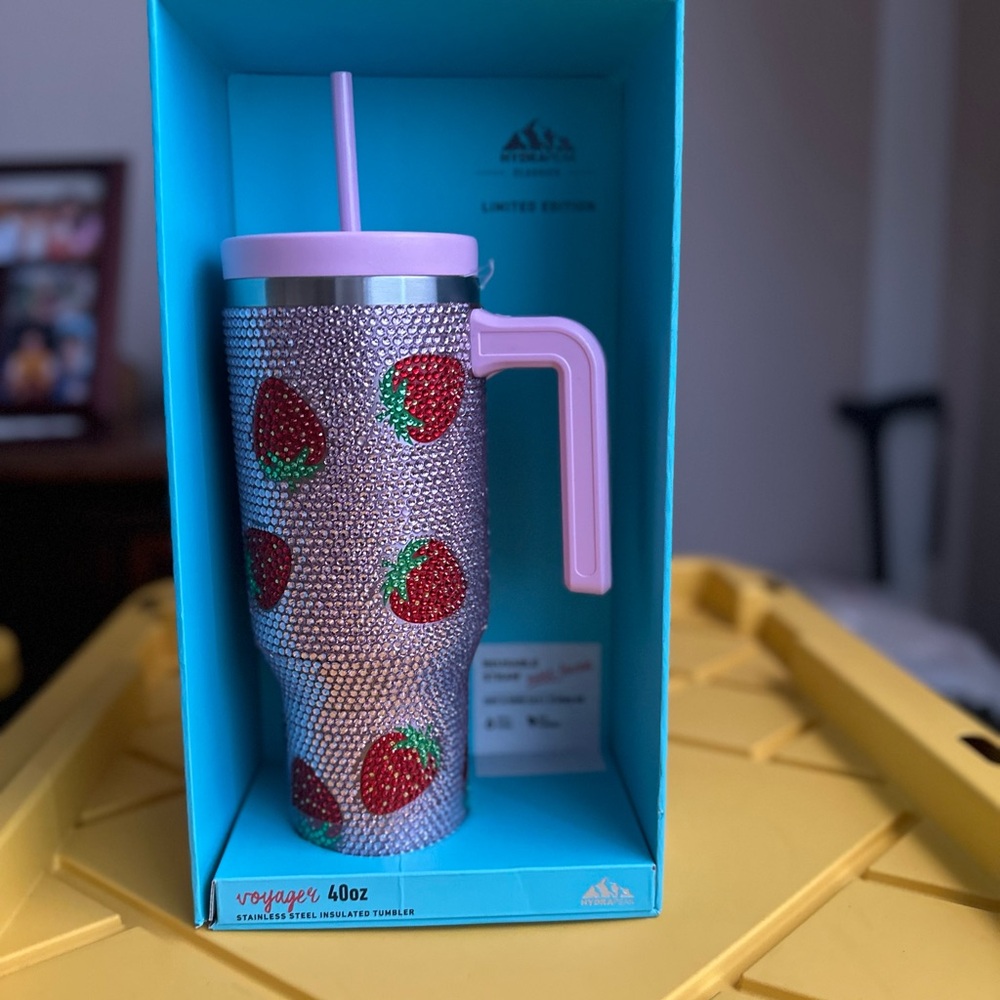 Pink Strawberry Tumbler